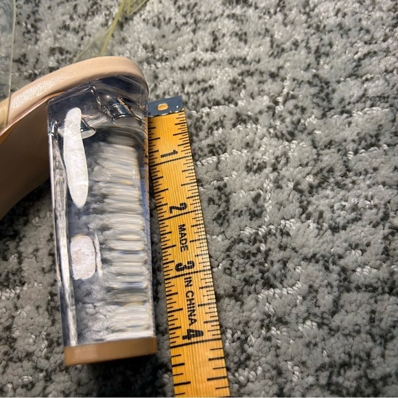 Steve Madden Camille Clear Strappy Block Heeled Sandals Size 8 - Picture 9 of 9